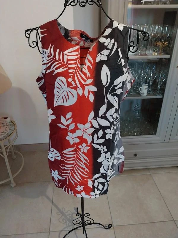 🌺 Jolie tunique colorée Volonté de Femme – Taille 42 🌺